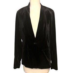 OLD NAVY Classic Black Velvet Women's Blazer size medium